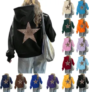 Oversized Hoodies for Women Graphic Leopard Graphic Sweatshirts Casual Y2K Long Sleeve Hooded Pullovers