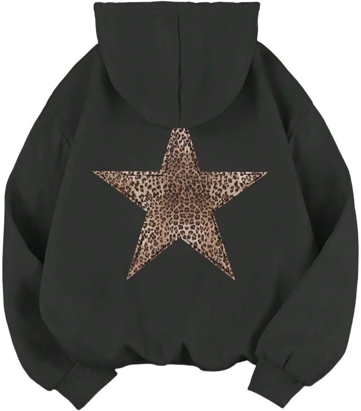 Oversized Hoodies for Women Graphic Leopard Graphic Sweatshirts Casual Y2K Long Sleeve Hooded Pullovers