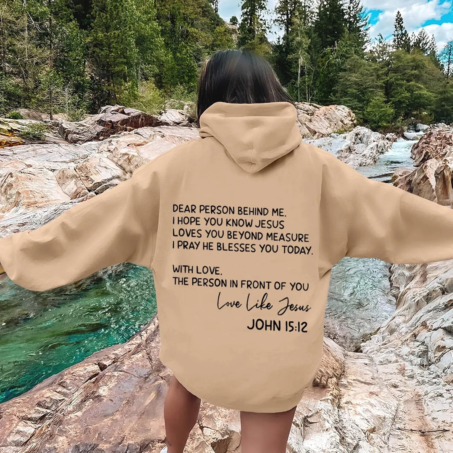 Oversized Letter Print Hoodies for Women Casual Long Sleeve Loose Fit Pullover 2025 Y2k Teen Girls Spring Clothes