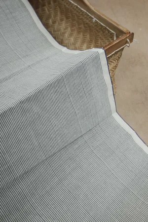 Pin Grey Stripe Mangalagiri Cotton Fabric