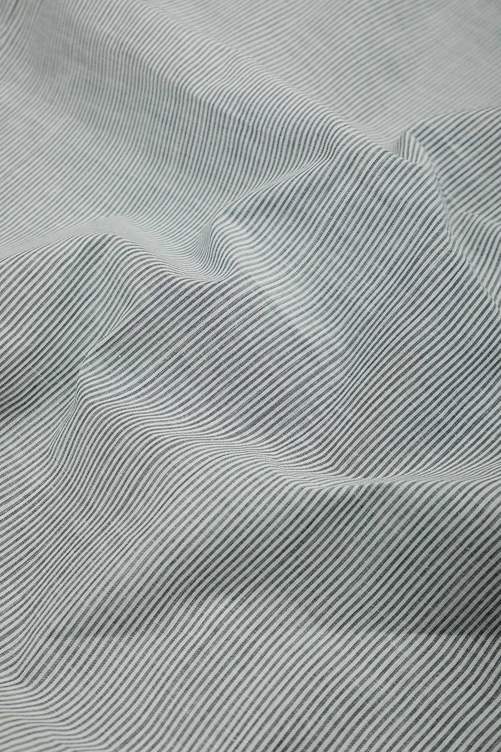 Pin Grey Stripe Mangalagiri Cotton Fabric