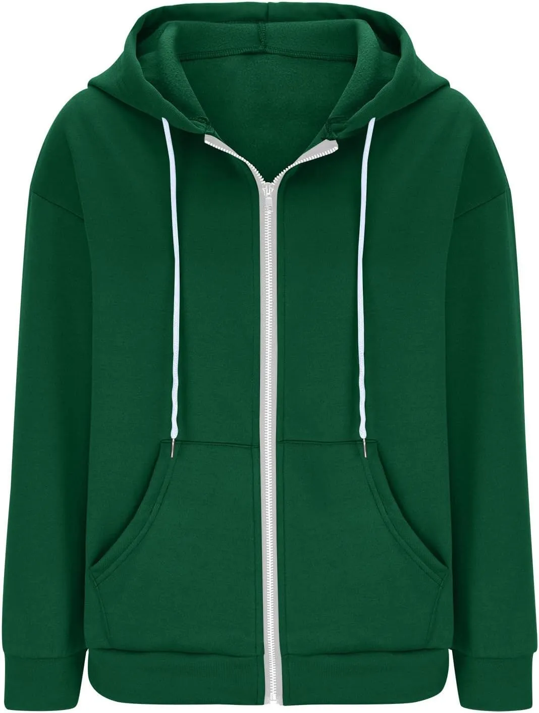 SAMST Women's Oversized Zip Up Hoodies Sweatshirts Y2K Clothes Teen Girl Fall Casual Drawstring Jackets with Pockets