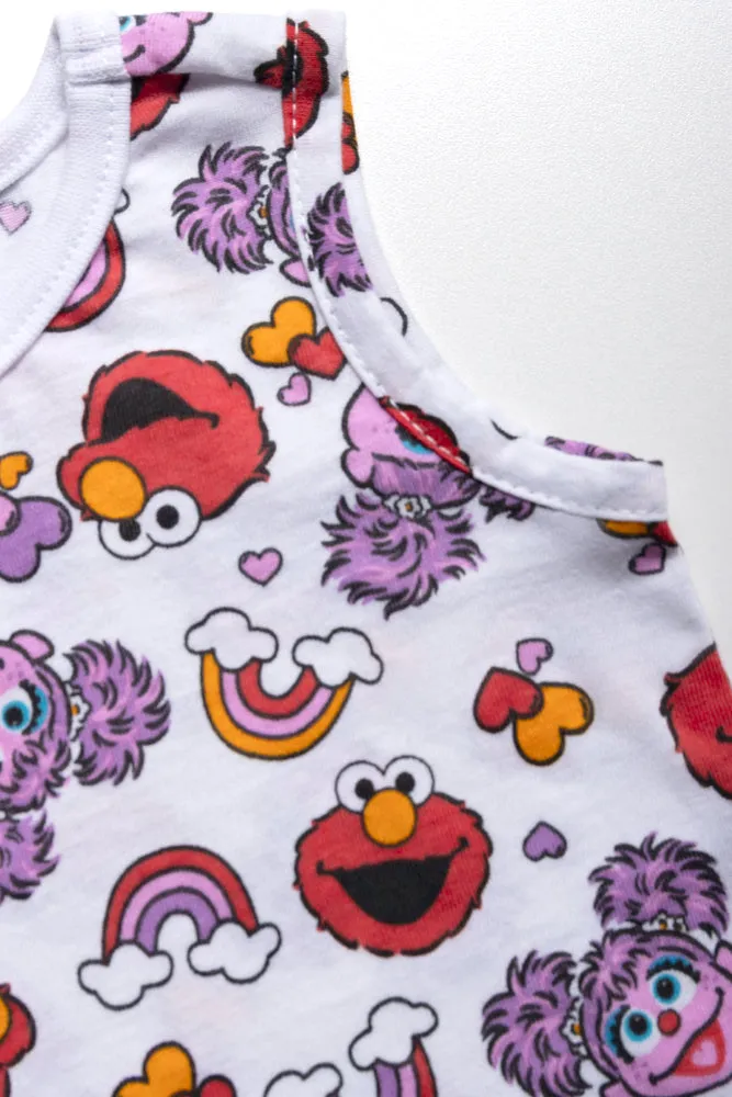 Sesame Street 2 Pack T-Shirt Yellow & White