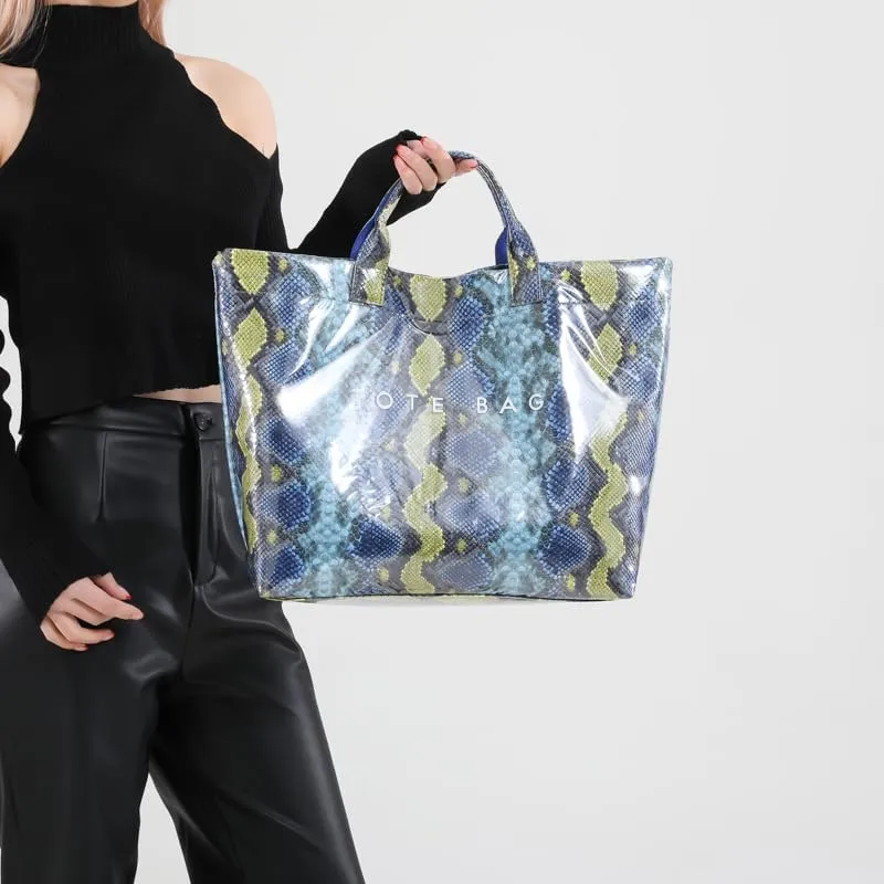 Snake Print PU Handbag - Stylish Hobo Purse for Women