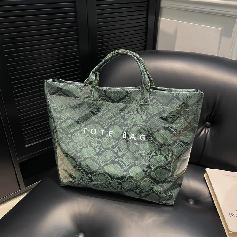 Snake Print PU Handbag - Stylish Hobo Purse for Women