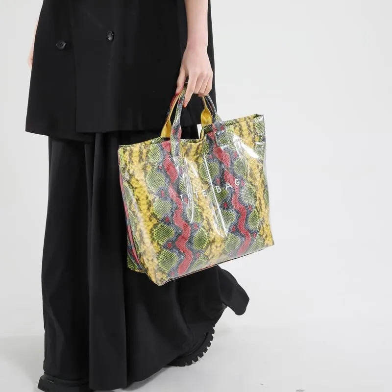 Snake Print PU Handbag - Stylish Hobo Purse for Women
