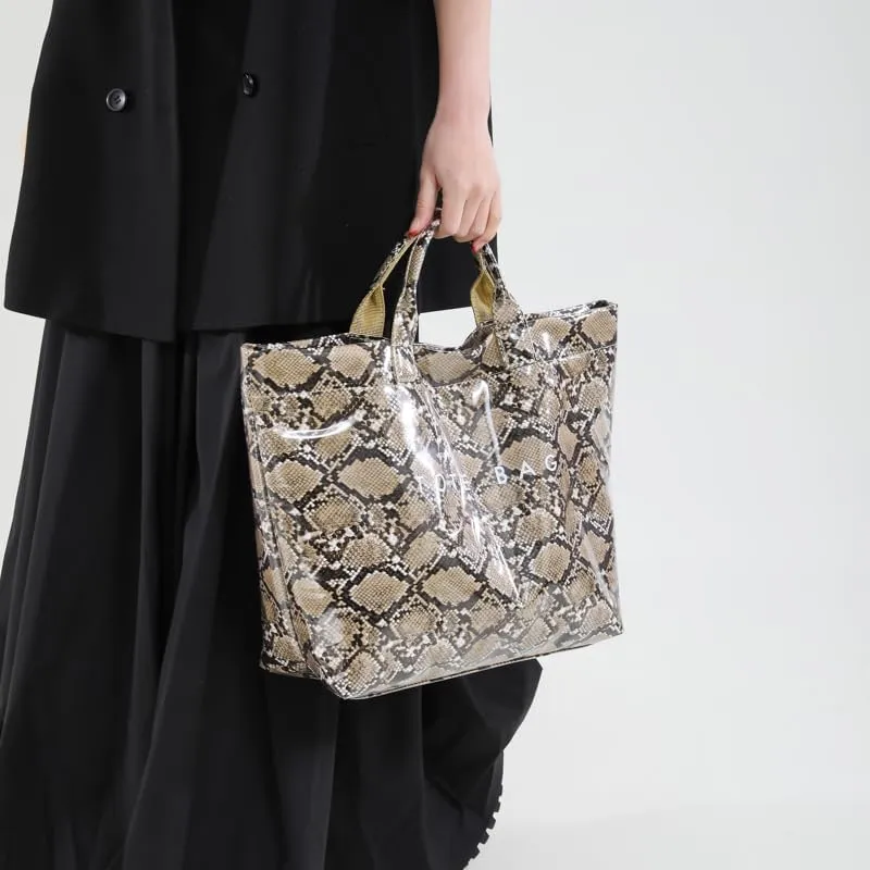 Snake Print PU Handbag - Stylish Hobo Purse for Women