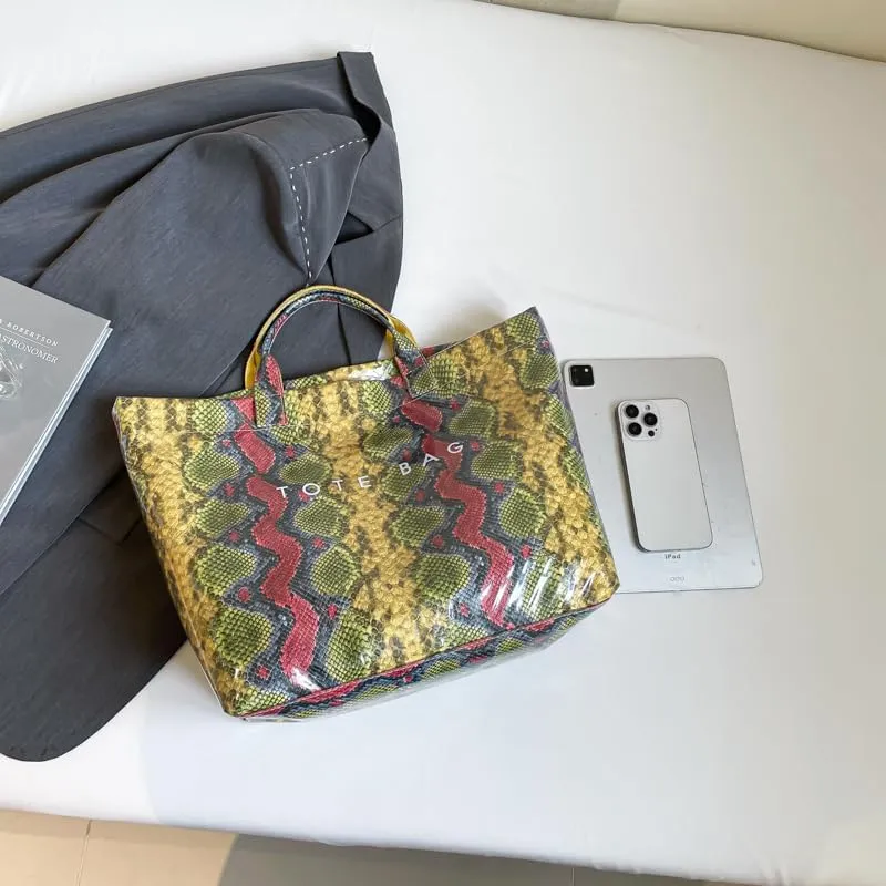 Snake Print PU Handbag - Stylish Hobo Purse for Women