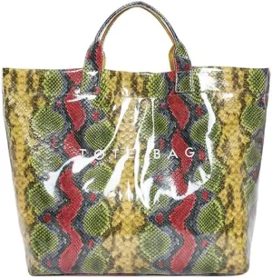 Snake Print PU Handbag - Stylish Hobo Purse for Women