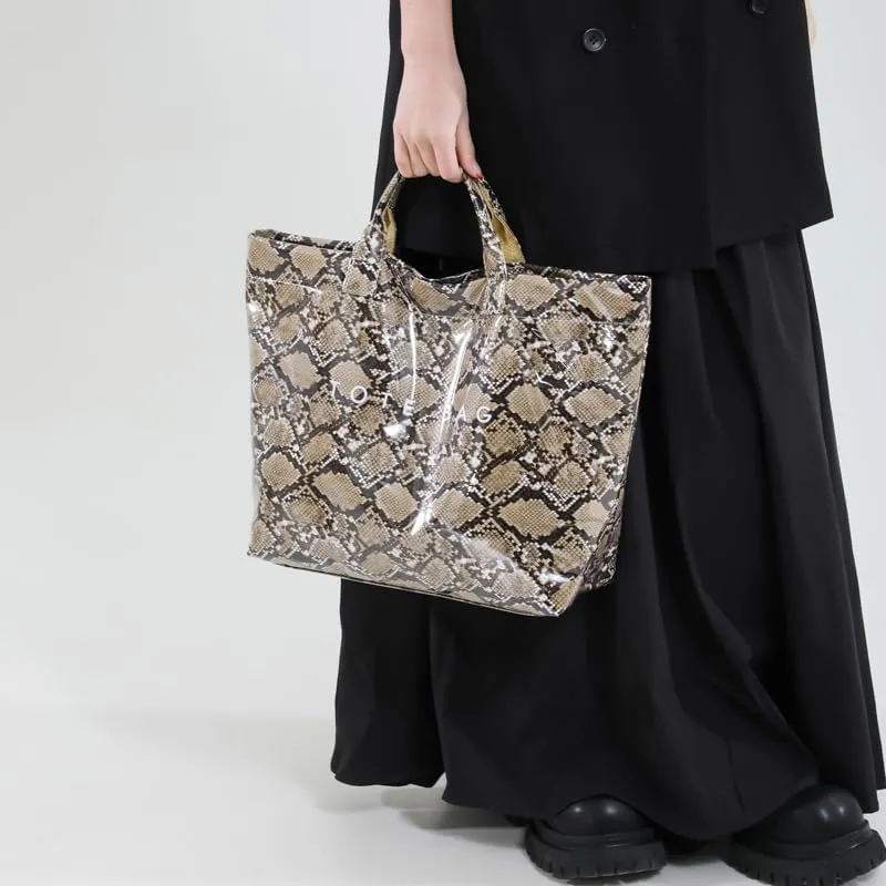 Snake Print PU Handbag - Stylish Hobo Purse for Women