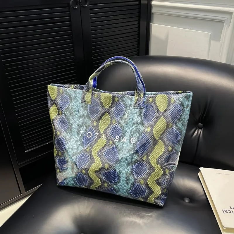 Snake Print PU Handbag - Stylish Hobo Purse for Women