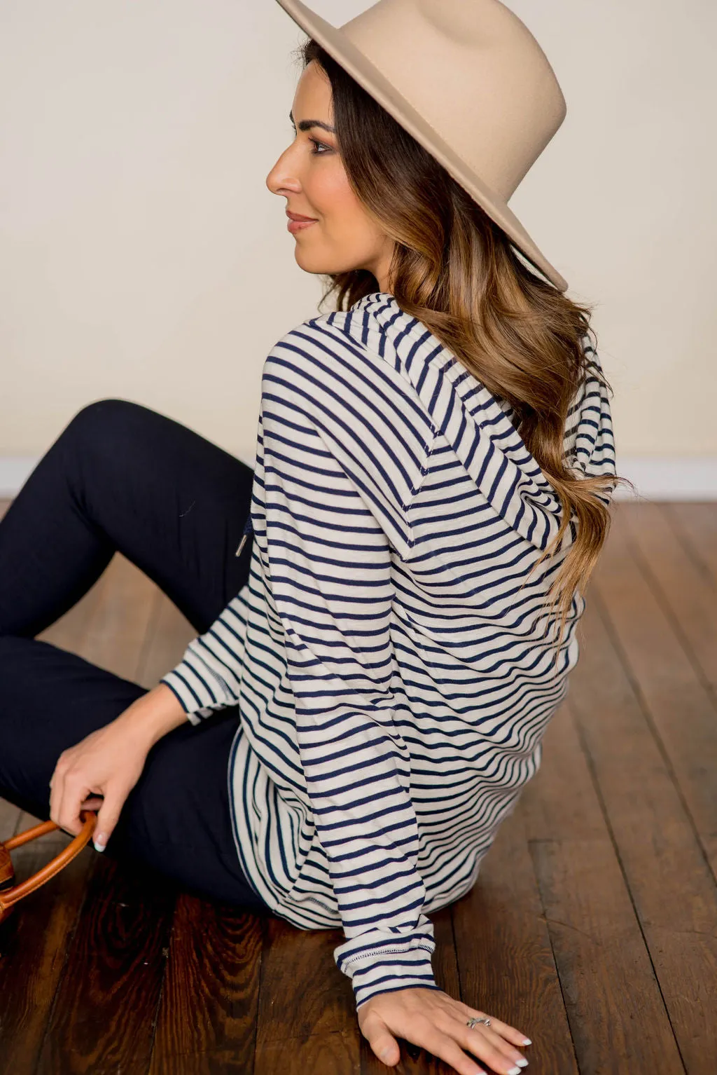 Striped Lightweight Game Day Hoodie