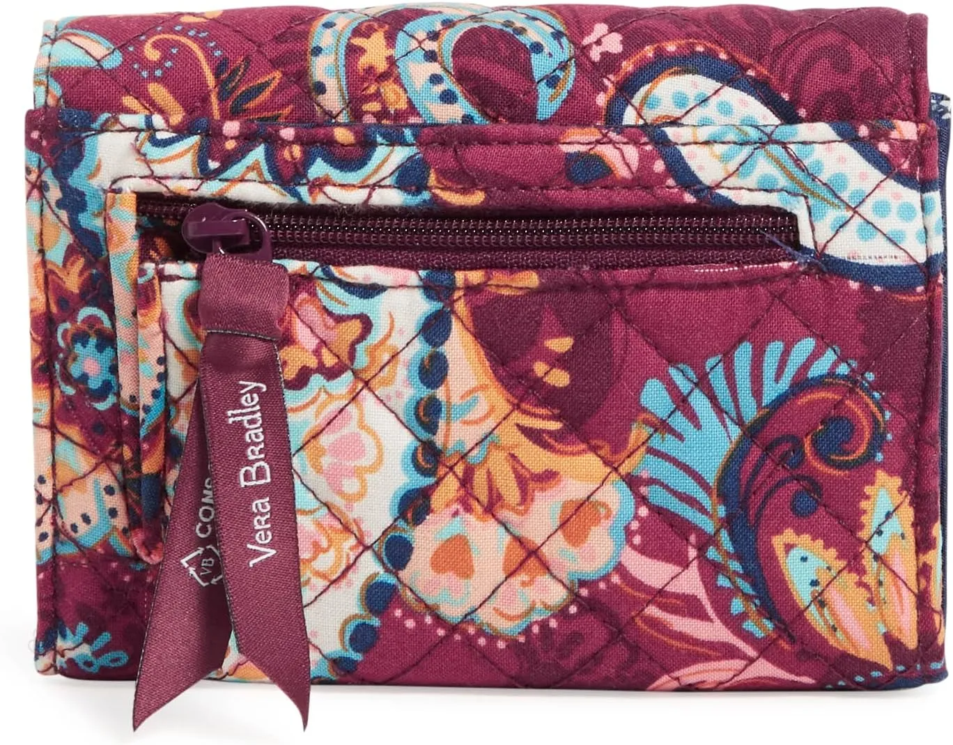 Vera Bradley Women's Cotton Riley Compact Wallet with RFID Protection