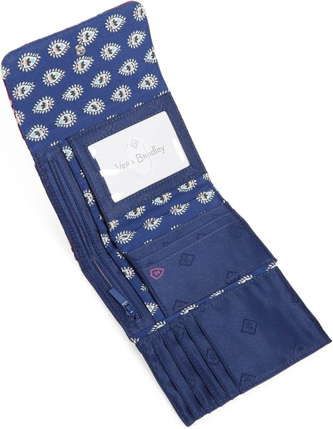Vera Bradley Women's Cotton Riley Compact Wallet with RFID Protection