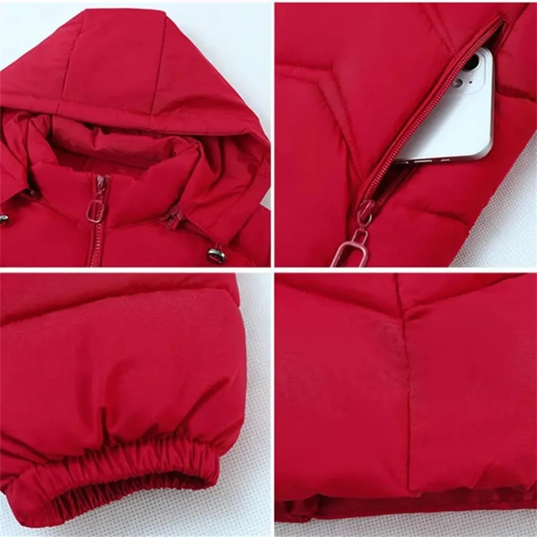 Warm Thick Overcoat Slim Women Snow Wear Parkas Mid-Length Winter Jackets Hooded Cotton Padded Coat