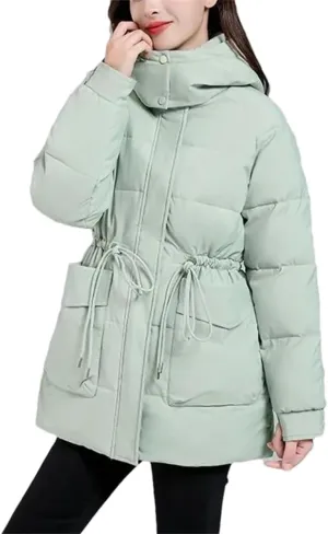 Winter Jacket For Womens Korean Hooded Down Cotton Coat Casual Warm Parkas Loose Cotton-Padded Outwear