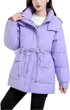 Winter Jacket For Womens Korean Hooded Down Cotton Coat Casual Warm Parkas Loose Cotton-Padded Outwear