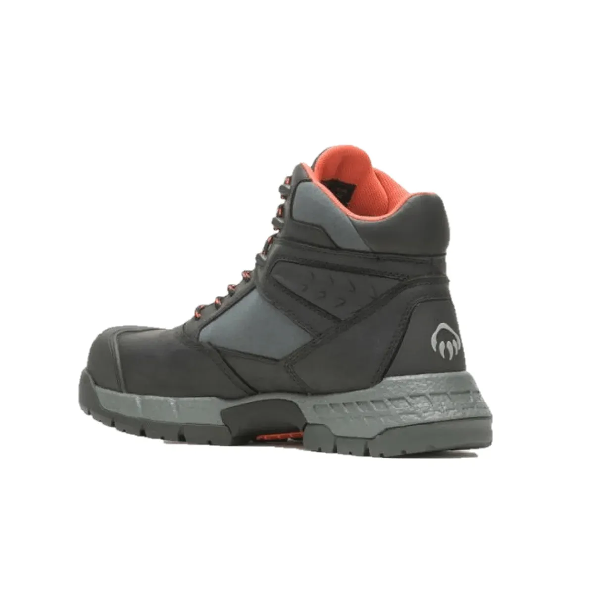 WOLVERINE Black Leather Waterproof Work Boots