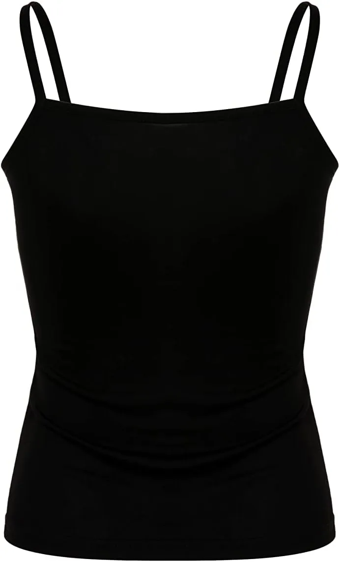 Womens 100% Silk Spaghetti Strap Camisole Tank Tops Underwear Vests