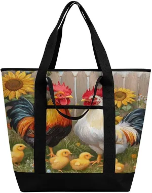 Women's Large-Capacity Thermal Tote Bag Stylish Work & Commute Handbag