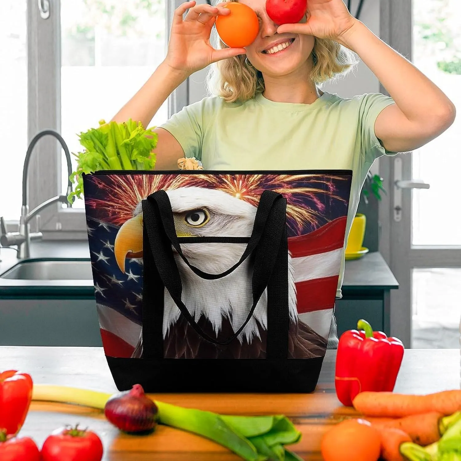 Women's Large-Capacity Thermal Tote Bag Stylish Work & Commute Handbag