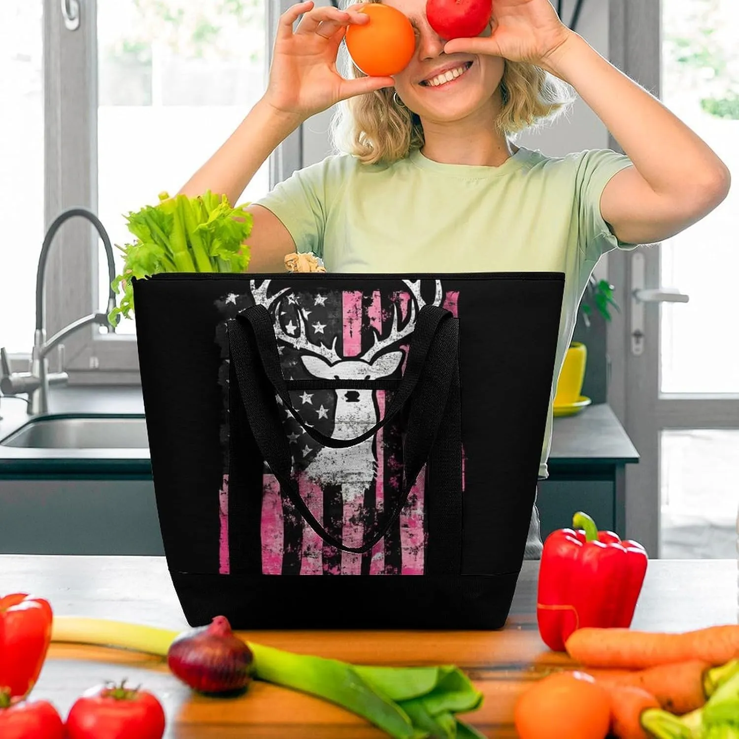Women's Large-Capacity Thermal Tote Bag Stylish Work & Commute Handbag