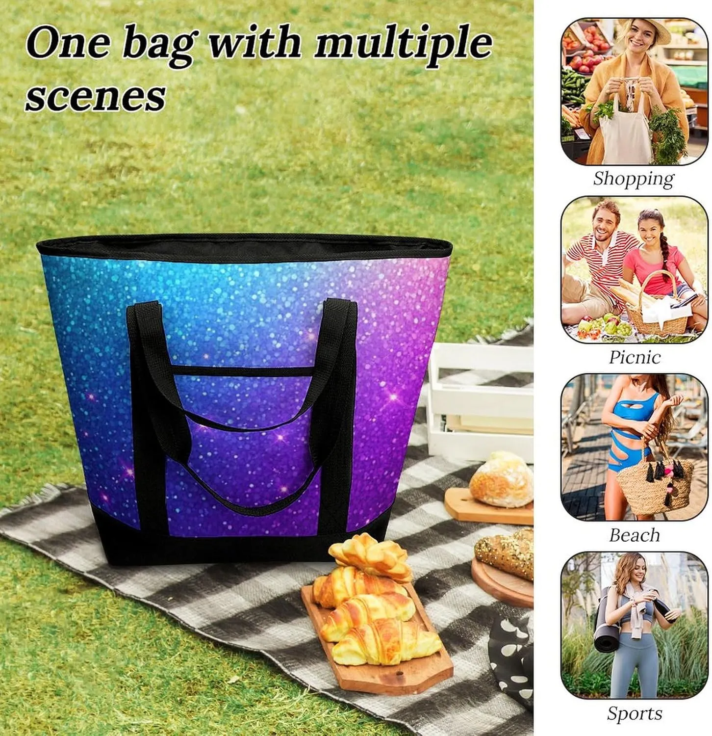 Women's Large-Capacity Thermal Tote Bag Stylish Work & Commute Handbag