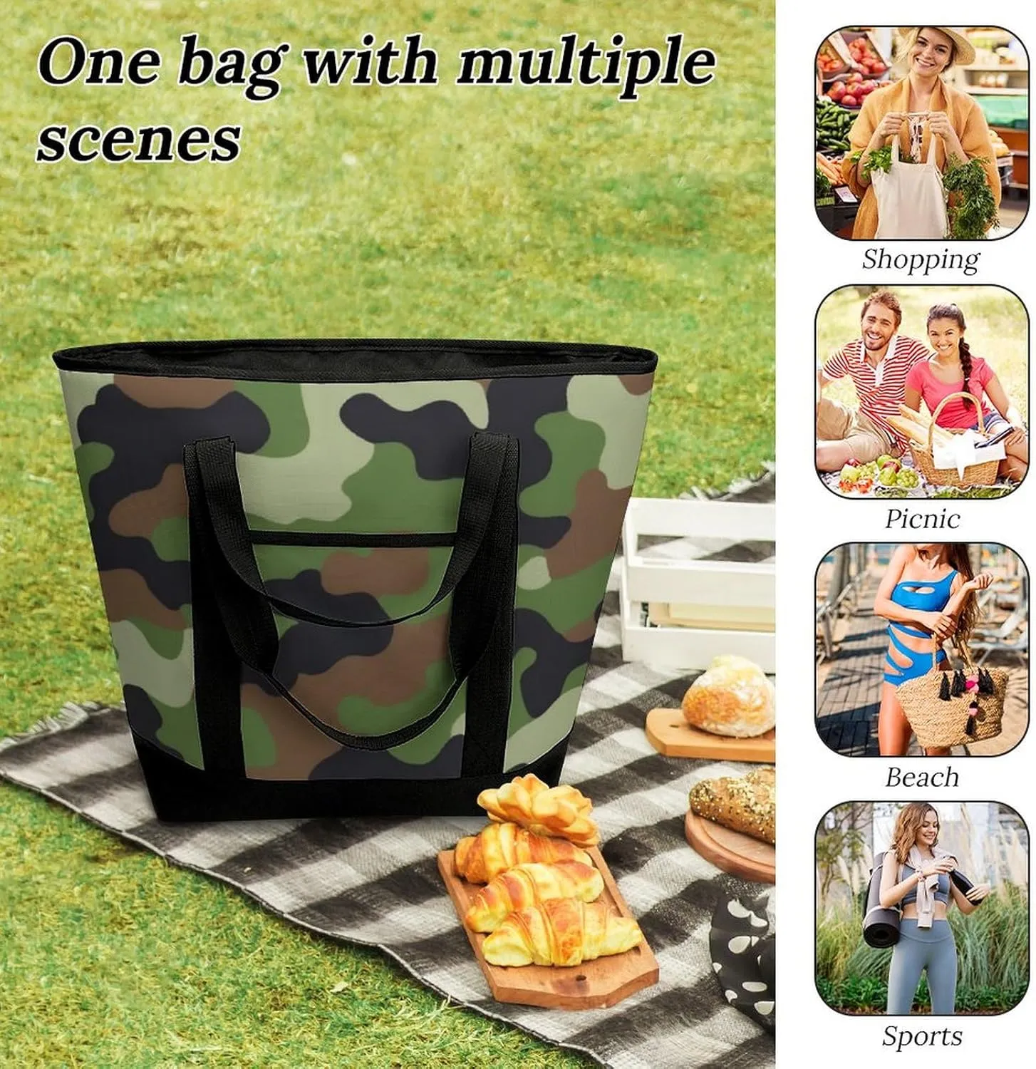 Women's Large-Capacity Thermal Tote Bag Stylish Work & Commute Handbag