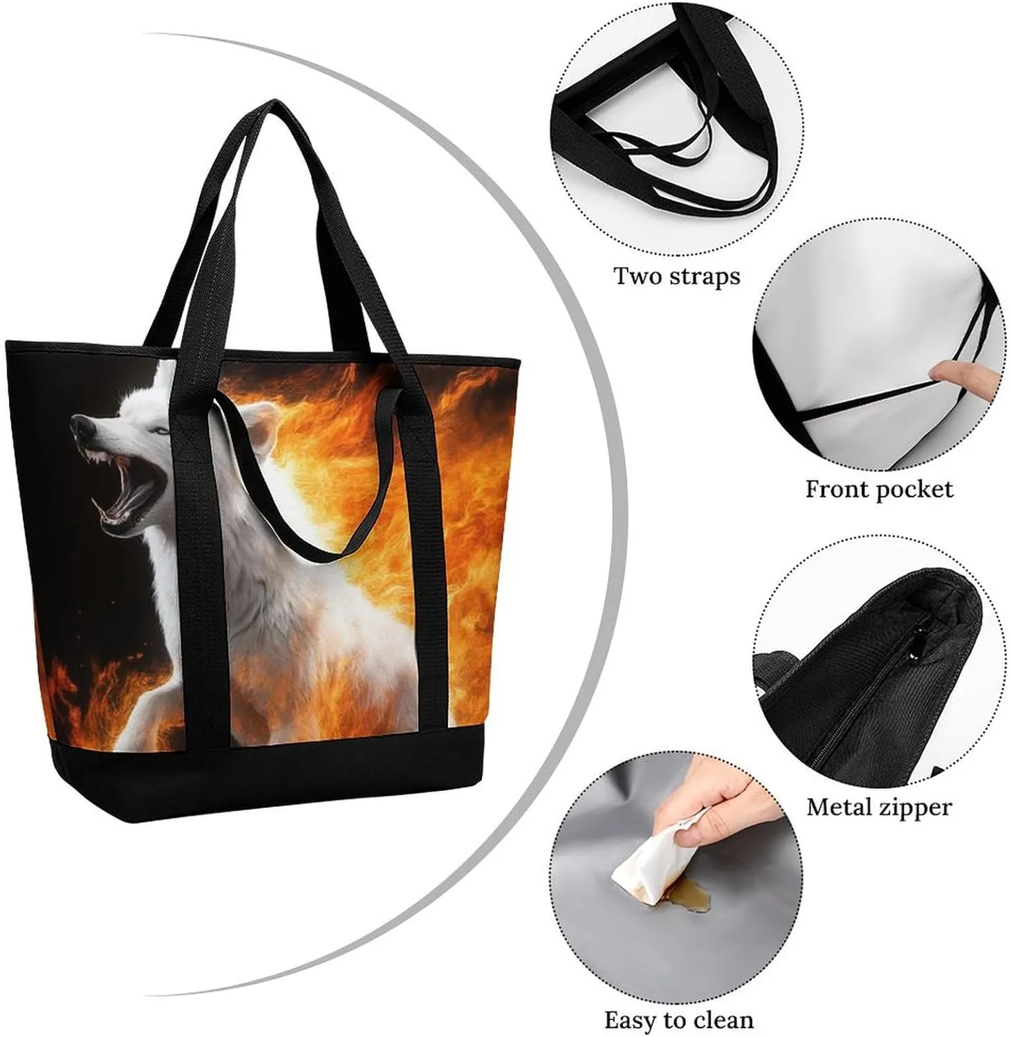 Women's Large-Capacity Thermal Tote Bag Stylish Work & Commute Handbag