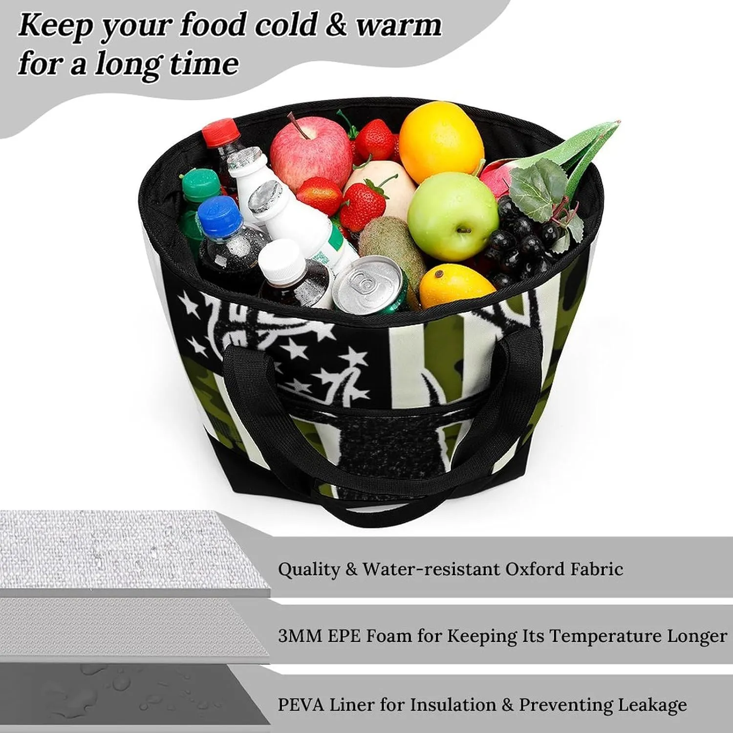 Women's Large-Capacity Thermal Tote Bag Stylish Work & Commute Handbag