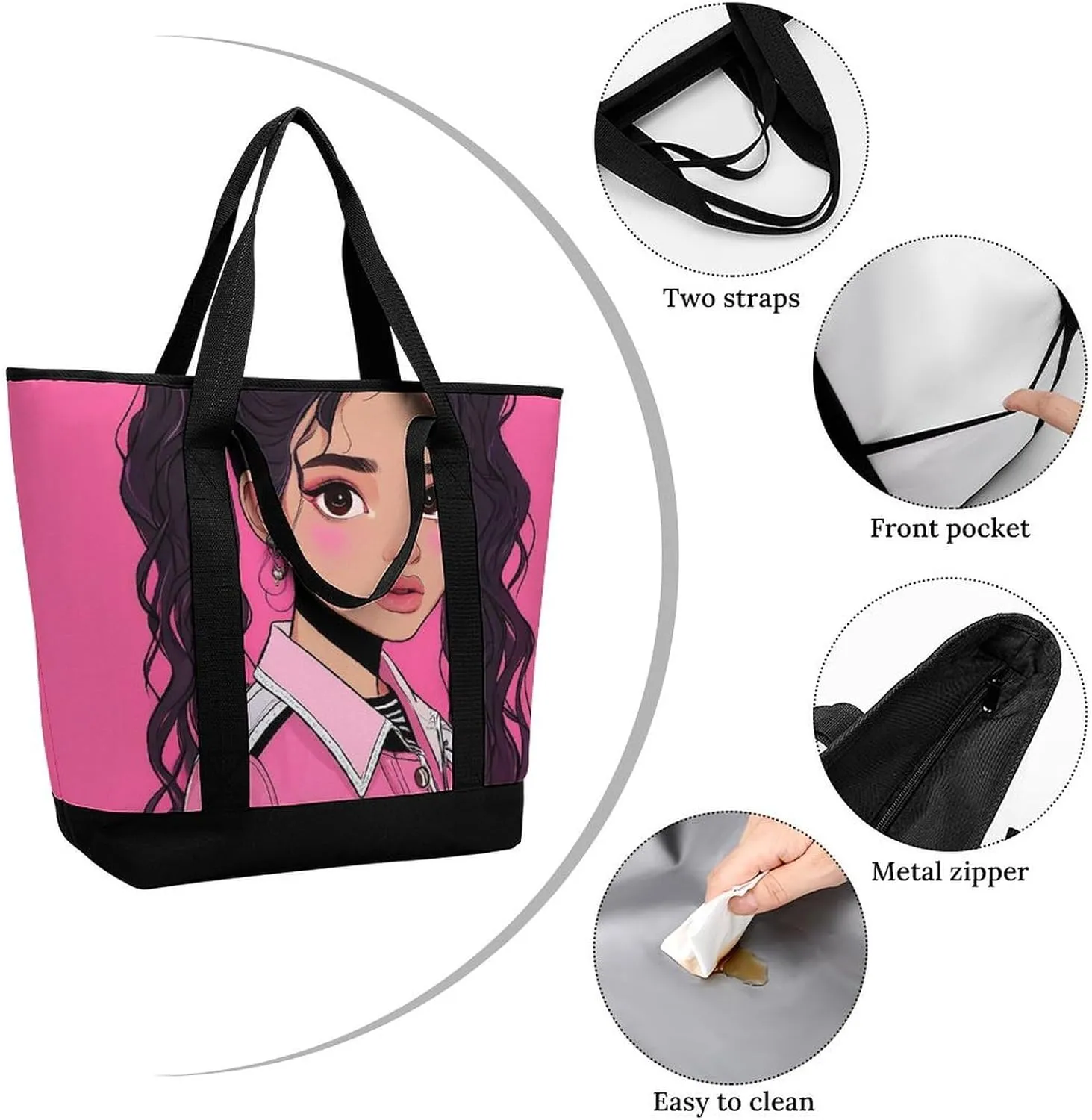 Women's Large-Capacity Thermal Tote Bag Stylish Work & Commute Handbag