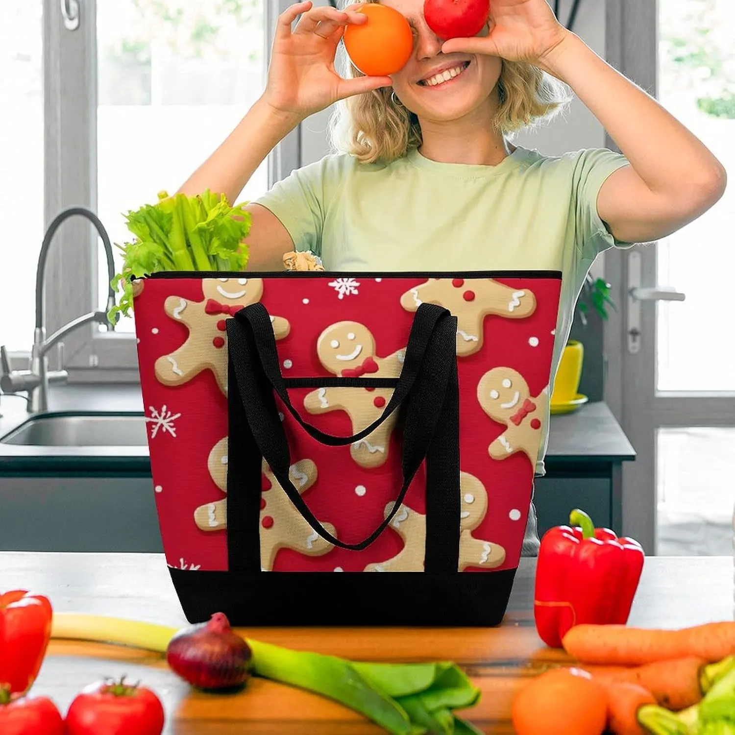 Women's Large-Capacity Thermal Tote Bag Stylish Work & Commute Handbag