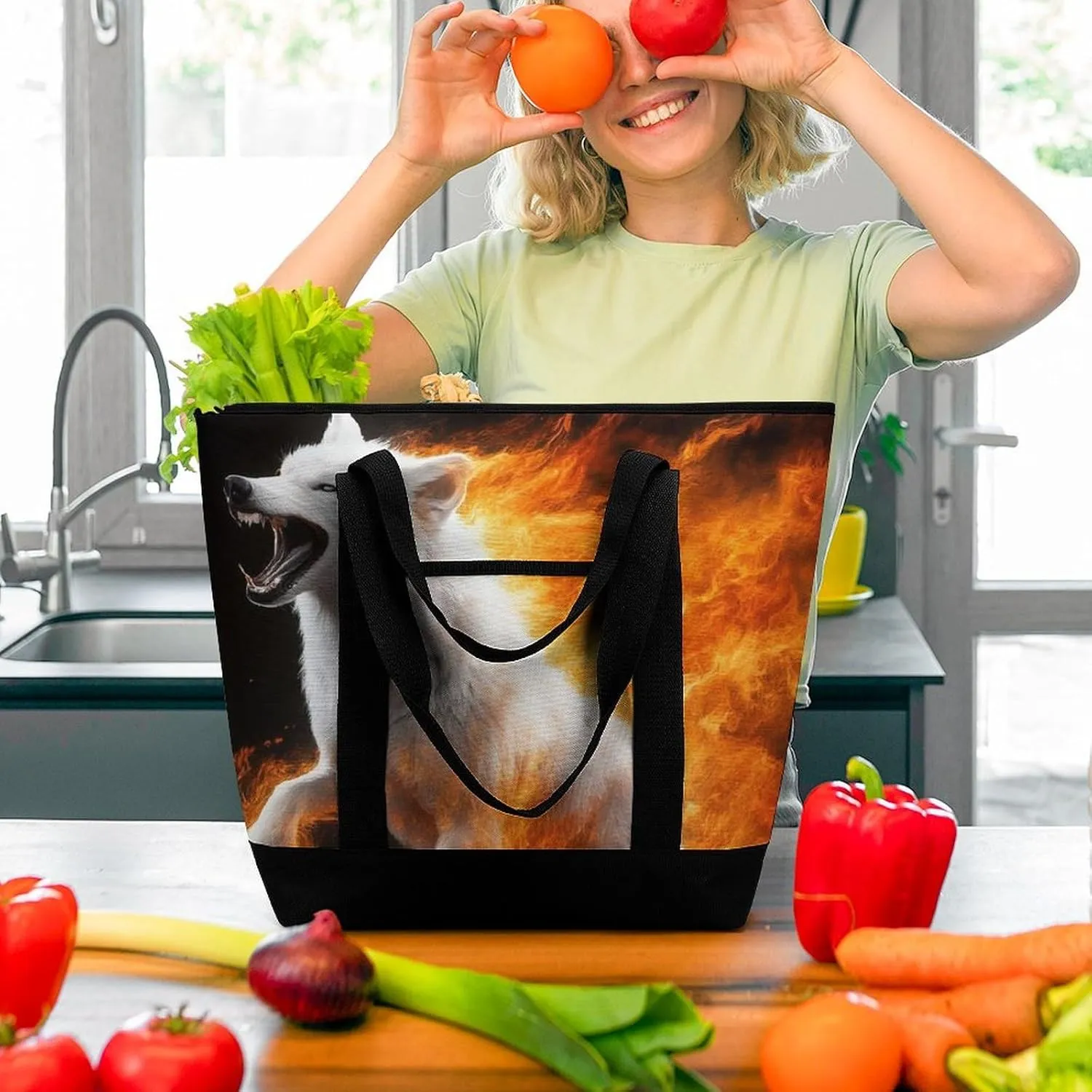 Women's Large-Capacity Thermal Tote Bag Stylish Work & Commute Handbag