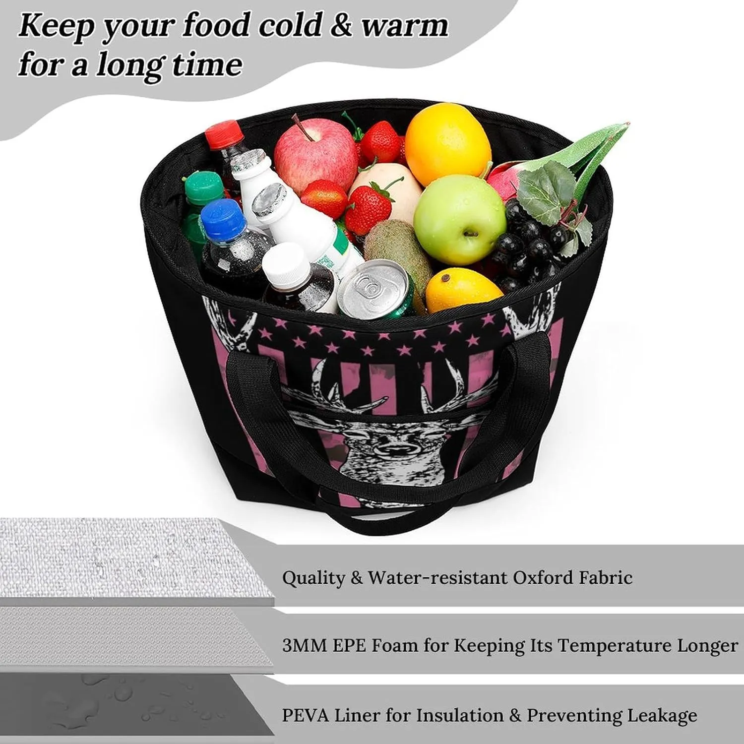 Women's Large-Capacity Thermal Tote Bag Stylish Work & Commute Handbag