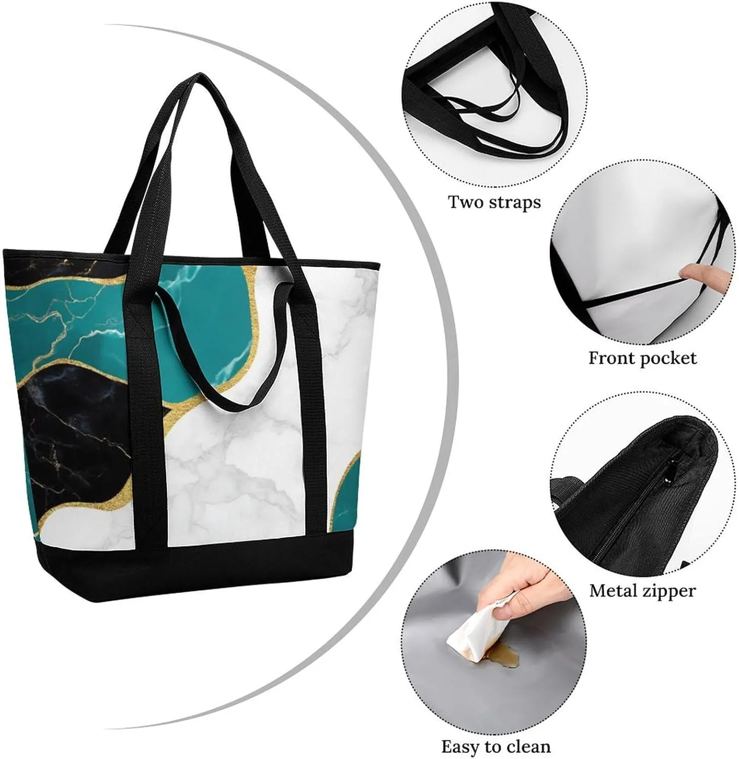Women's Large-Capacity Thermal Tote Bag Stylish Work & Commute Handbag