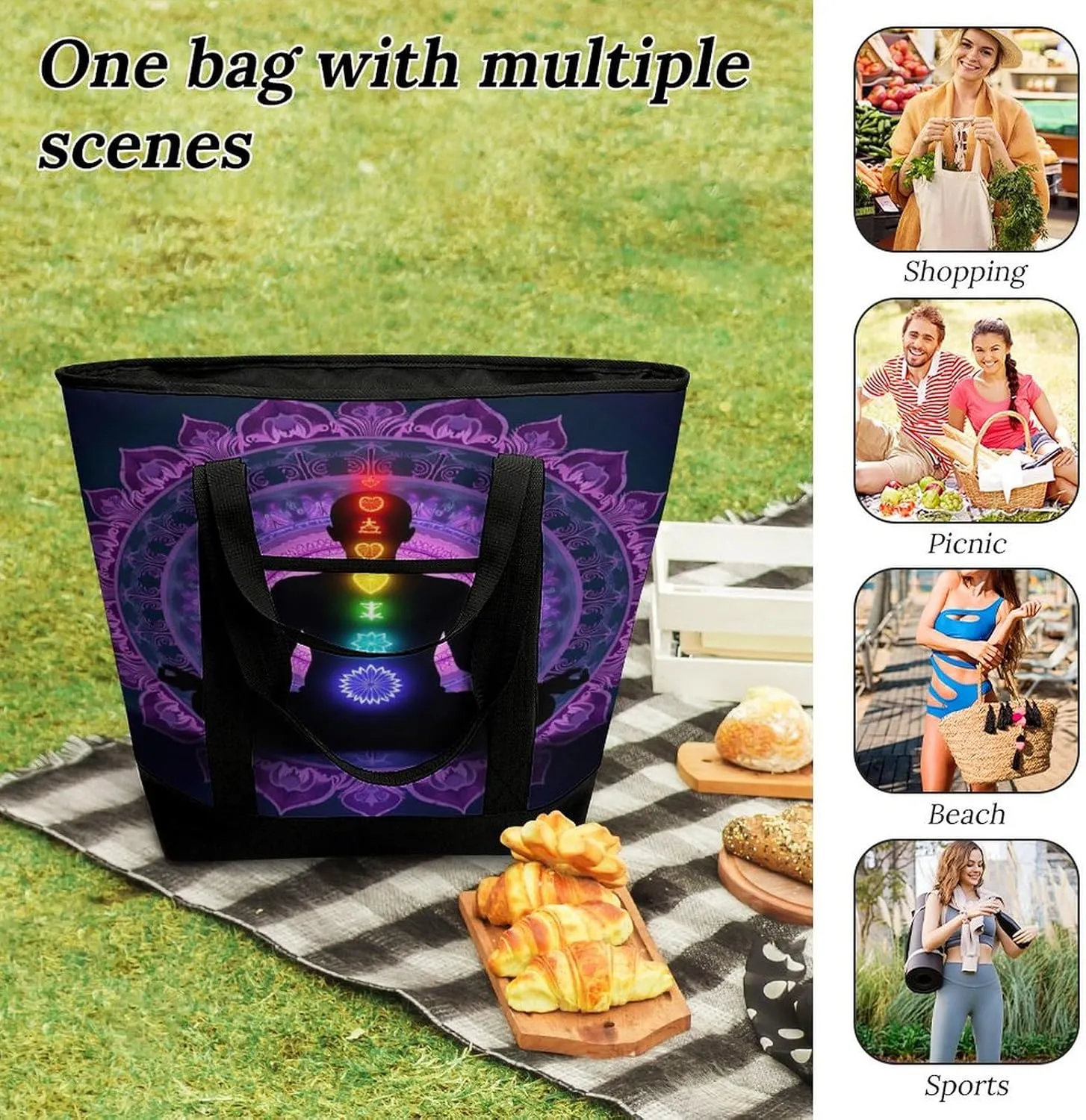 Women's Large-Capacity Thermal Tote Bag Stylish Work & Commute Handbag