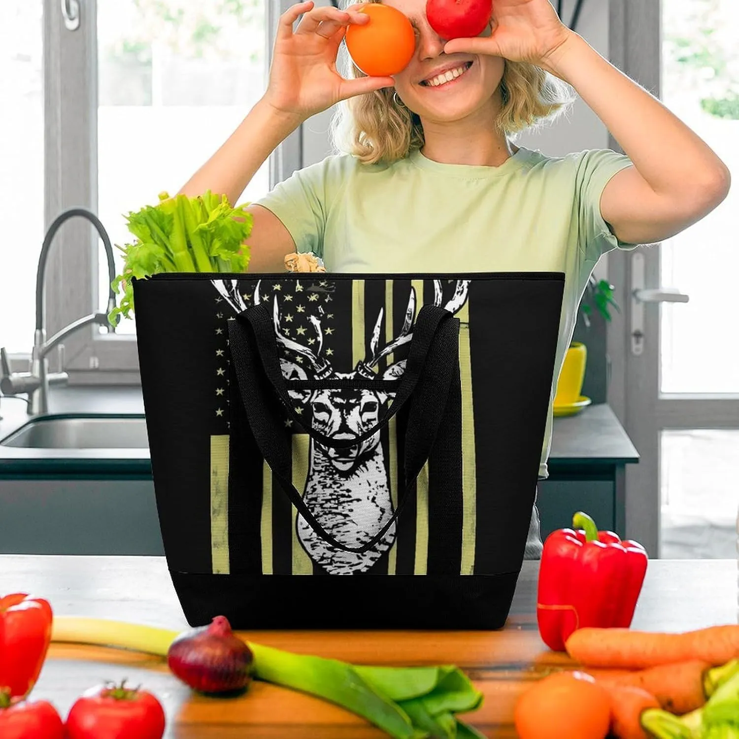Women's Large-Capacity Thermal Tote Bag Stylish Work & Commute Handbag