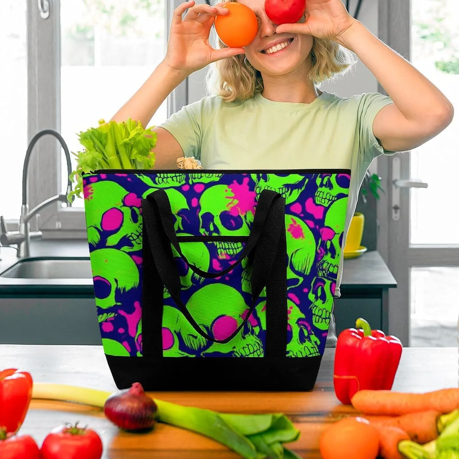 Women's Large-Capacity Thermal Tote Bag Stylish Work & Commute Handbag
