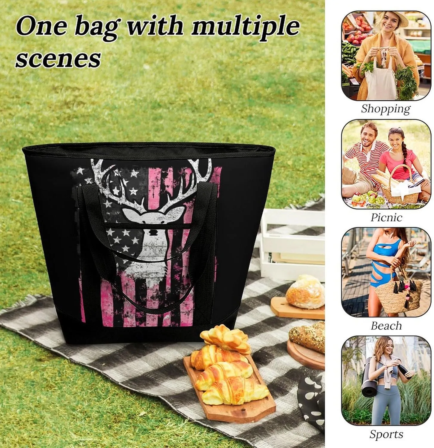 Women's Large-Capacity Thermal Tote Bag Stylish Work & Commute Handbag