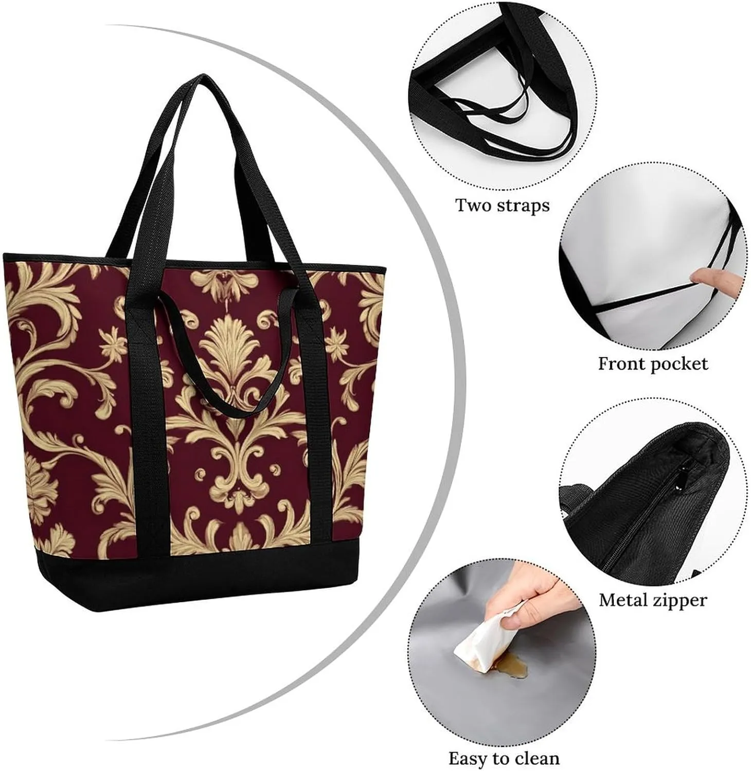 Women's Large-Capacity Thermal Tote Bag Stylish Work & Commute Handbag