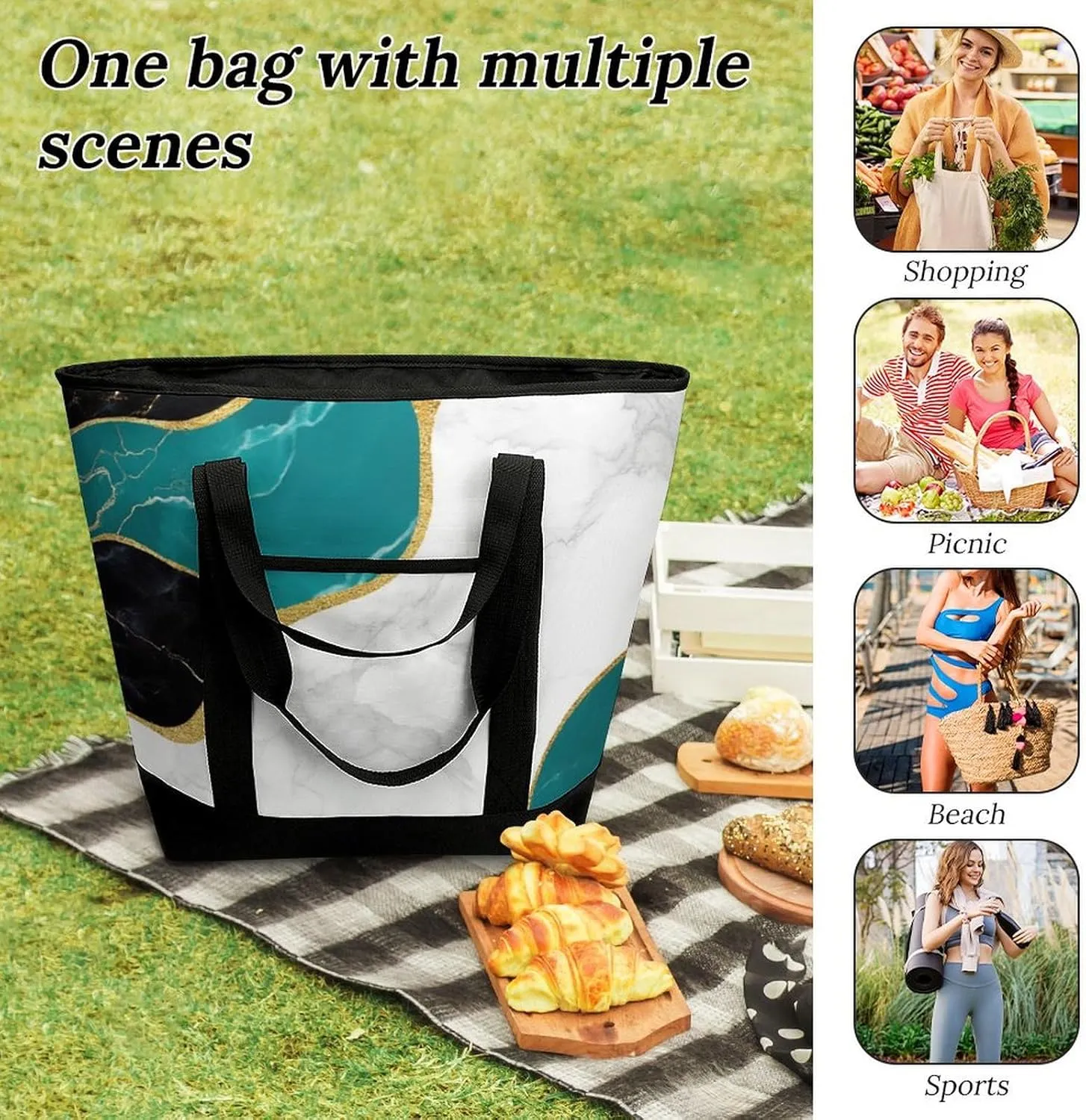Women's Large-Capacity Thermal Tote Bag Stylish Work & Commute Handbag