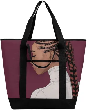 Women's Large-Capacity Thermal Tote Bag Stylish Work & Commute Handbag