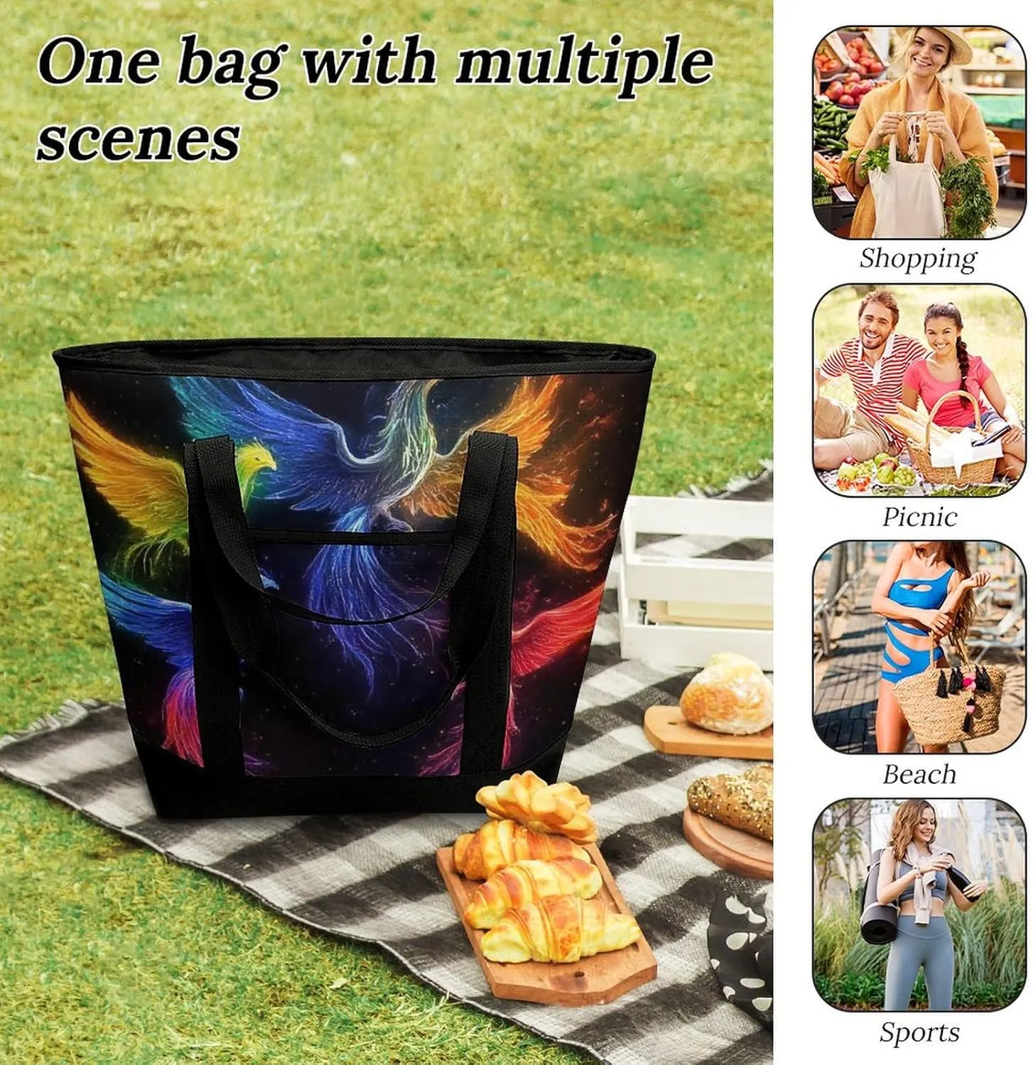 Women's Large-Capacity Thermal Tote Bag Stylish Work & Commute Handbag