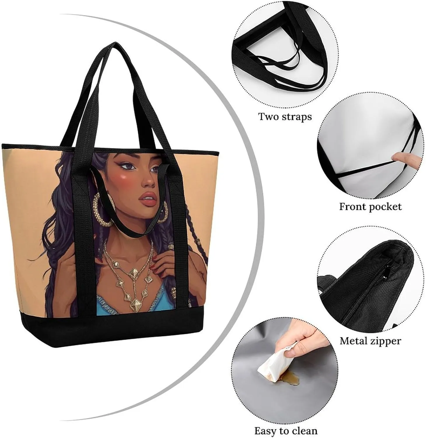 Women's Large-Capacity Thermal Tote Bag Stylish Work & Commute Handbag