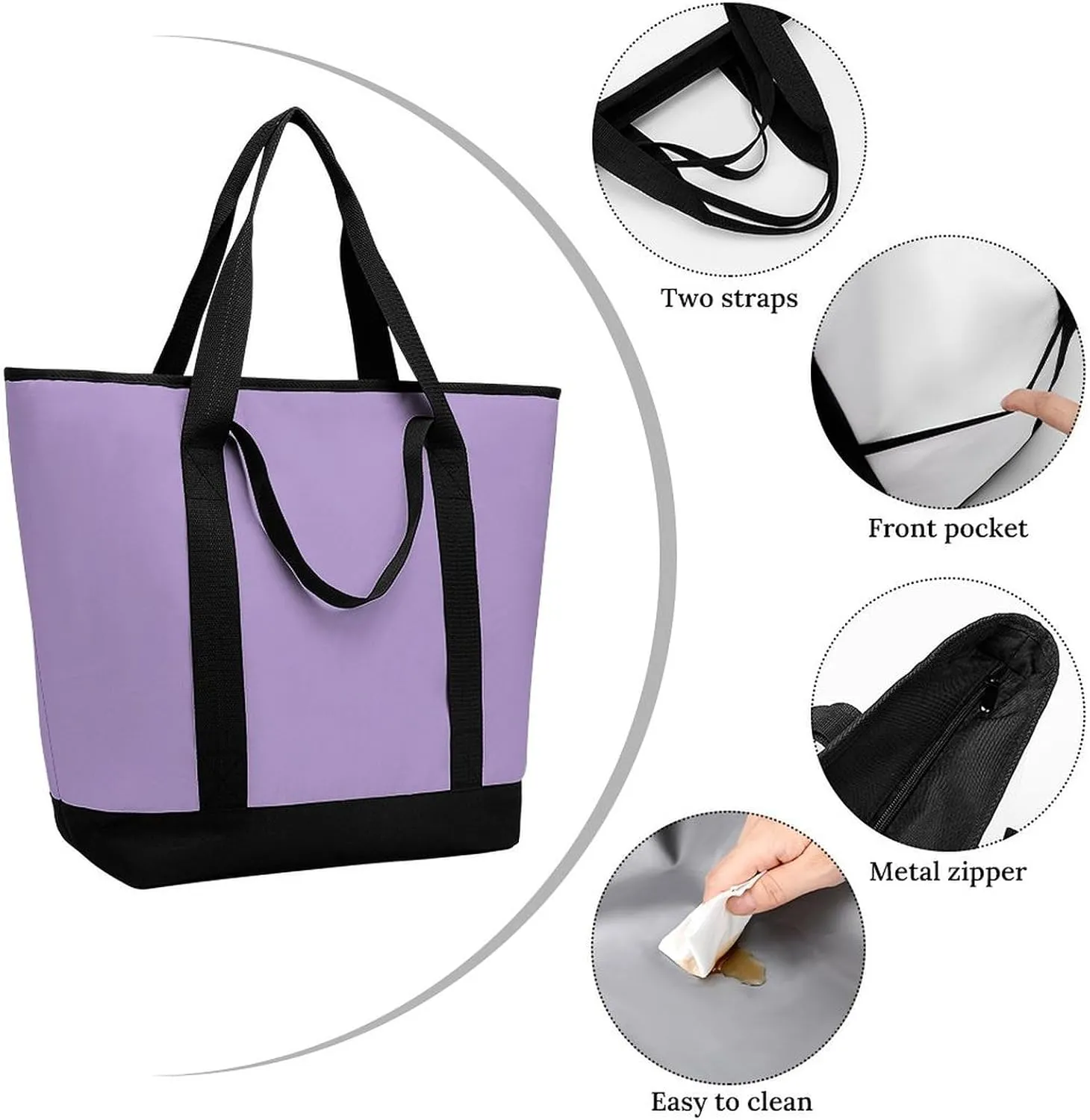 Women's Large-Capacity Thermal Tote Bag Stylish Work & Commute Handbag