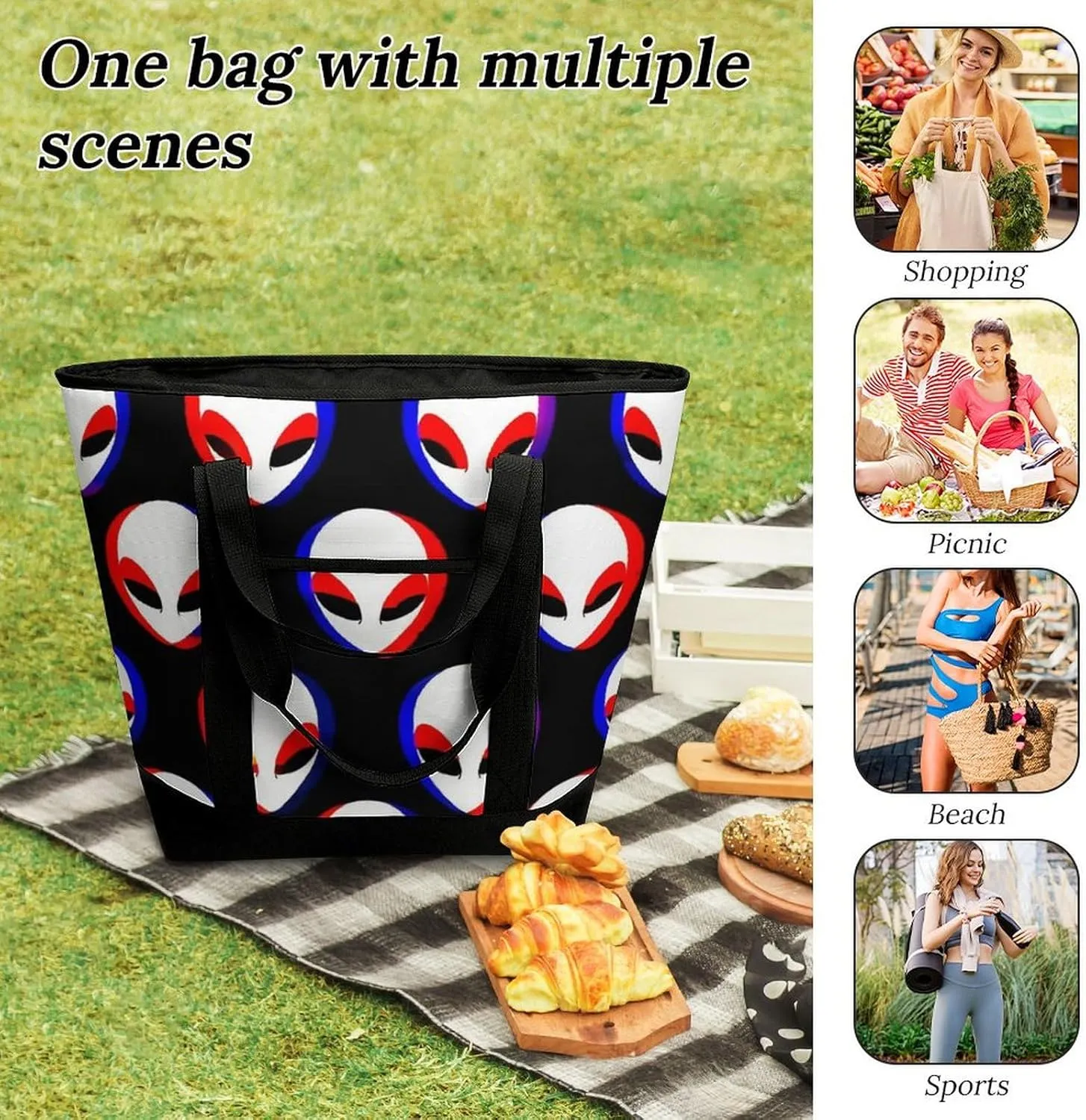 Women's Large-Capacity Thermal Tote Bag Stylish Work & Commute Handbag
