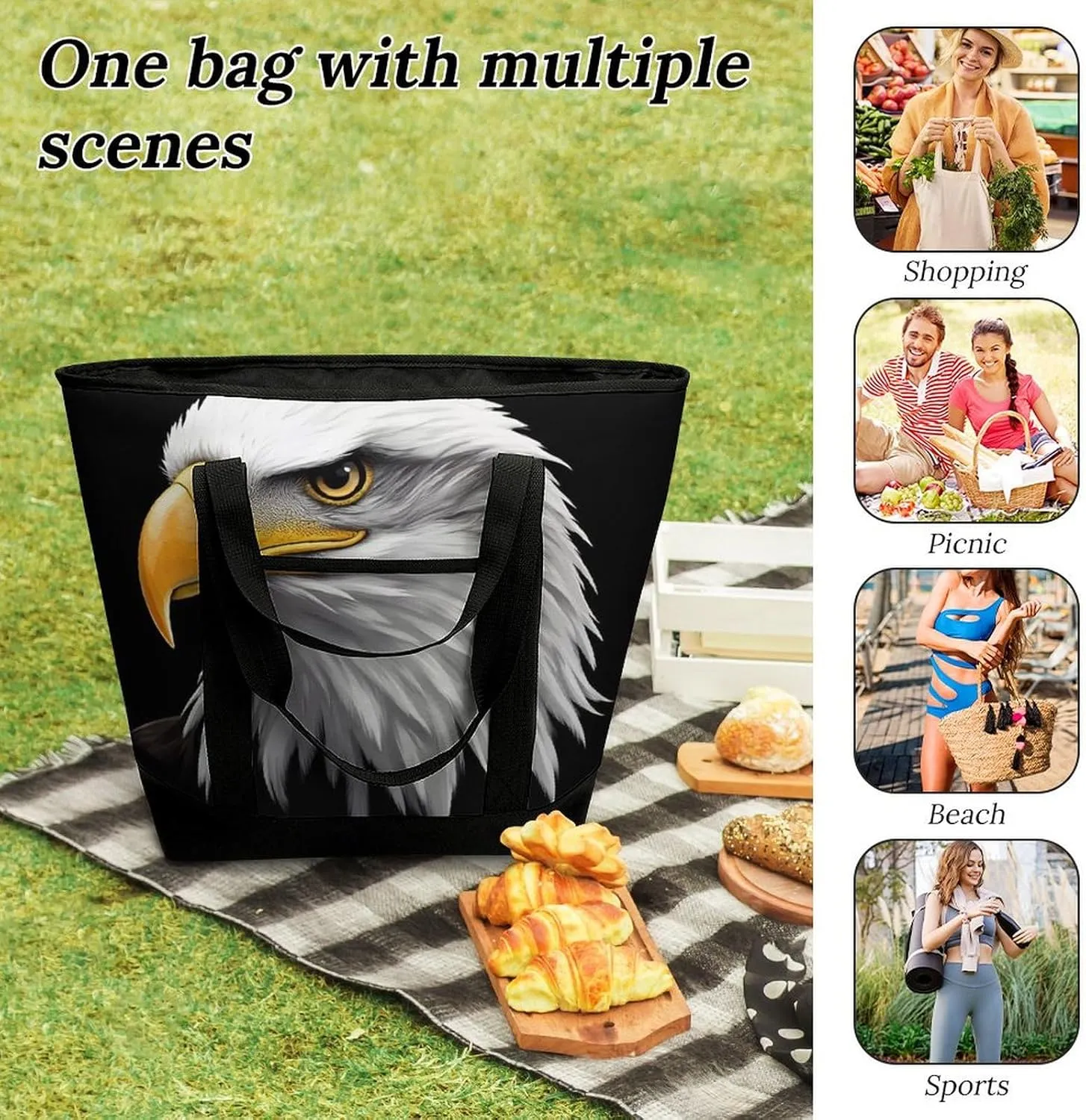 Women's Large-Capacity Thermal Tote Bag Stylish Work & Commute Handbag