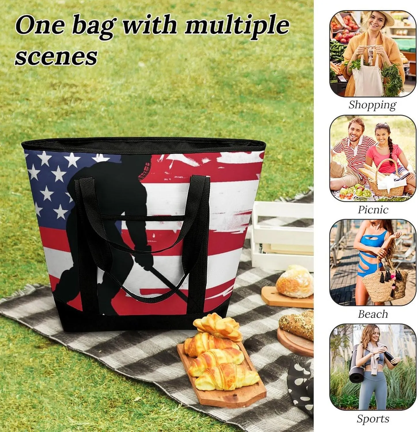 Women's Large-Capacity Thermal Tote Bag Stylish Work & Commute Handbag