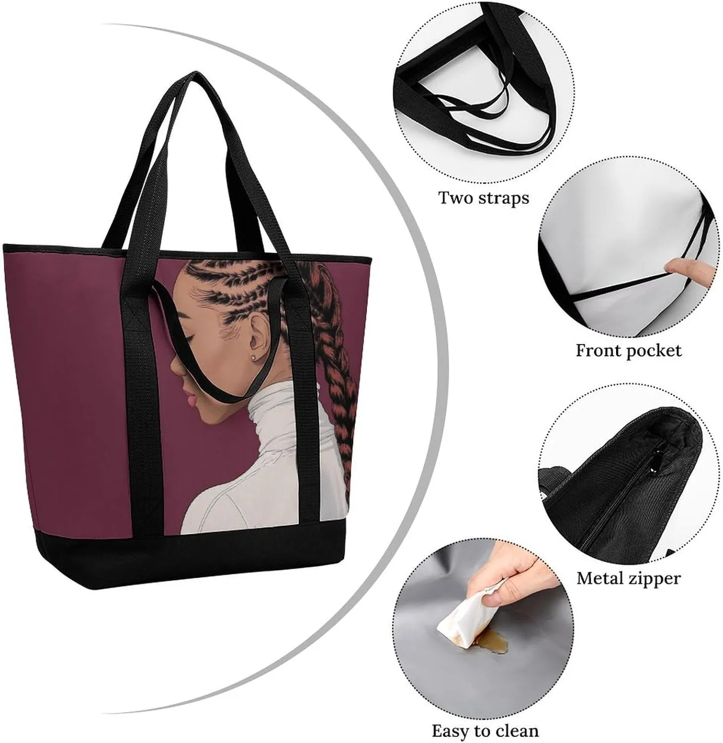 Women's Large-Capacity Thermal Tote Bag Stylish Work & Commute Handbag