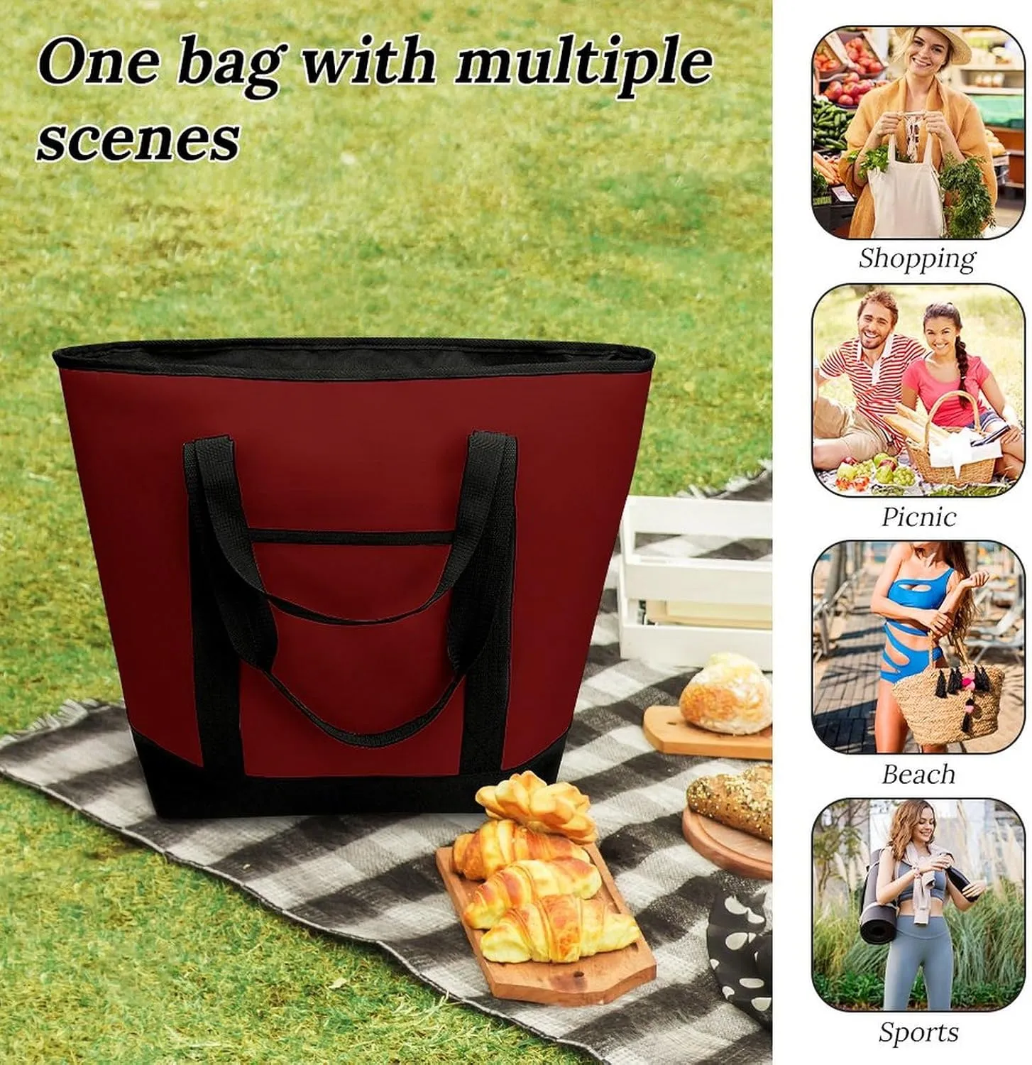 Women's Large-Capacity Thermal Tote Bag Stylish Work & Commute Handbag